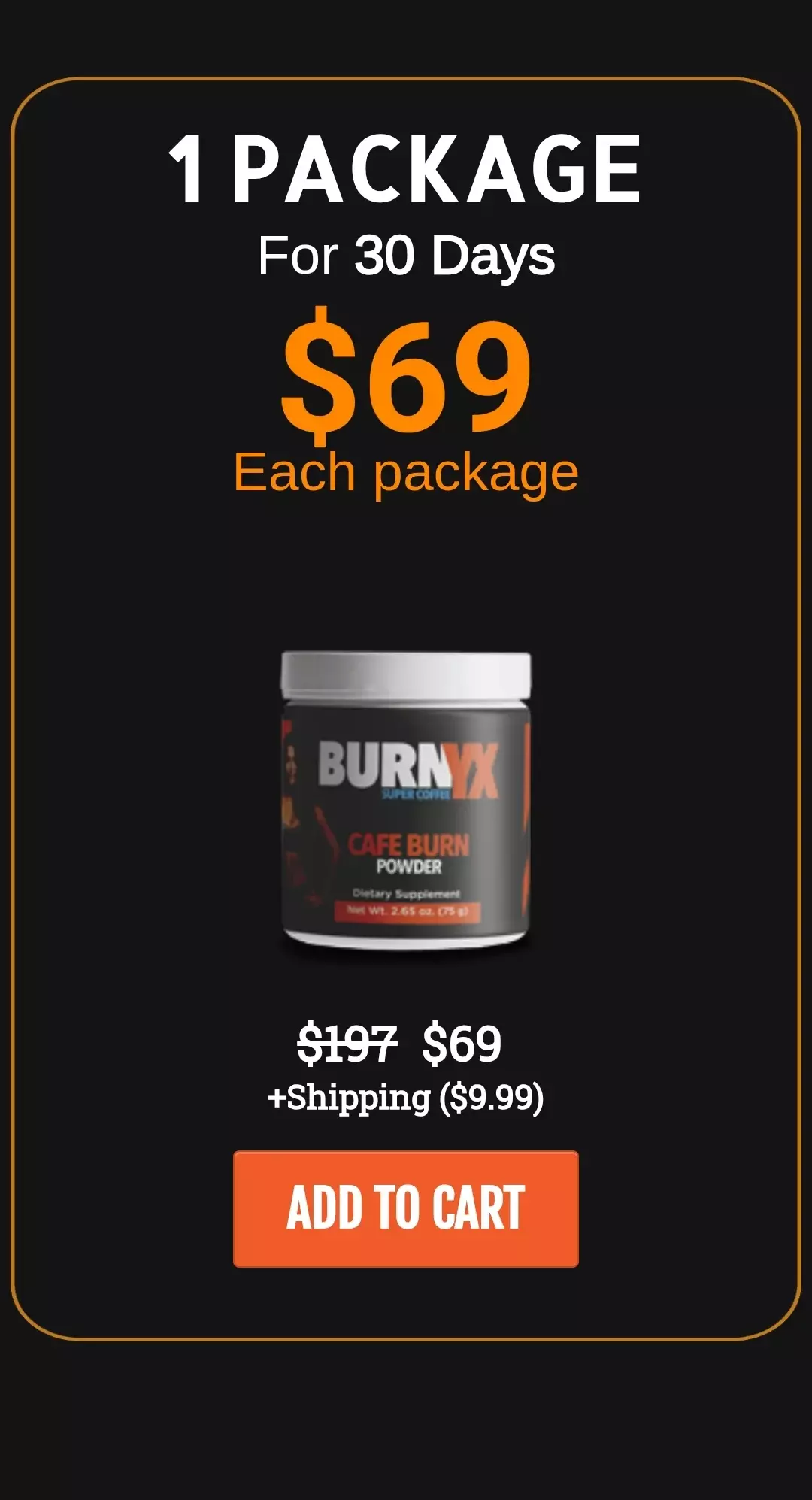 BurnYX™ 1 bottle pricing